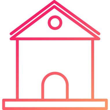 Ev. Web simgesi basit illüstrasyon