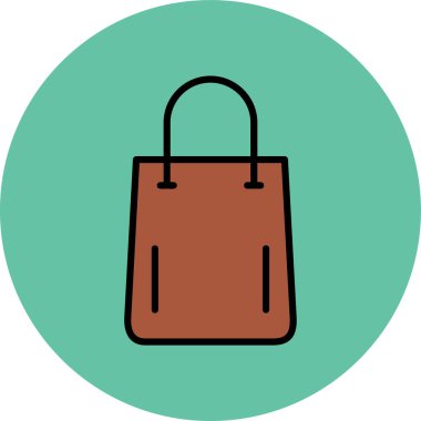 Çanta. Web simgesi basit illüstrasyon