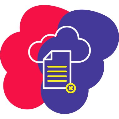 Bulut simgesi vektör illüstrasyonu