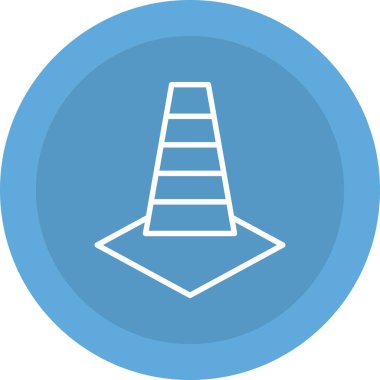 Bir trafik konisi simgesinin vektör çizimi