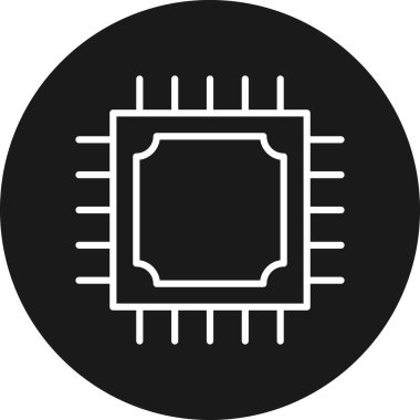 Çip. Web simgesi basit illüstrasyon