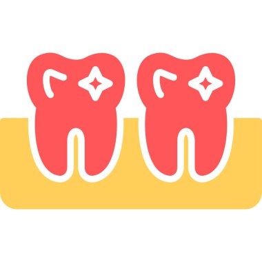 Diş simgesi, vektör çizimi