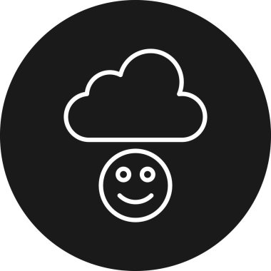 Bulut simgesi vektör illüstrasyonu