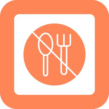 yiyecek çatal ikonu vektör illüstrasyonu