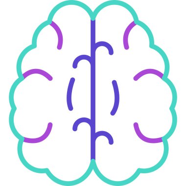 Beyin simgesi vektör çizimi çizimi