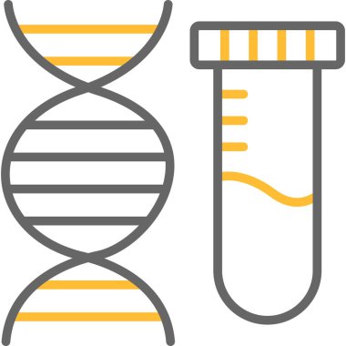 DNA molekülü DNA simgesi ile doldurulmuş dış hat biçimi