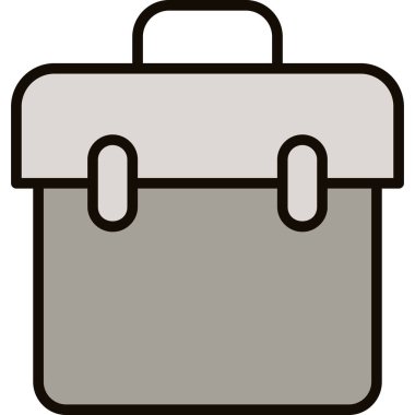 Bavul. Web simgesi basit illüstrasyon