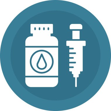 Tıbbi ve bilimsel ikonun vektör illüstrasyonu