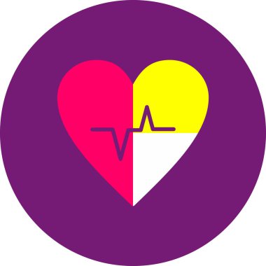 Bir kalp simgesinin vektör illüstrasyonu