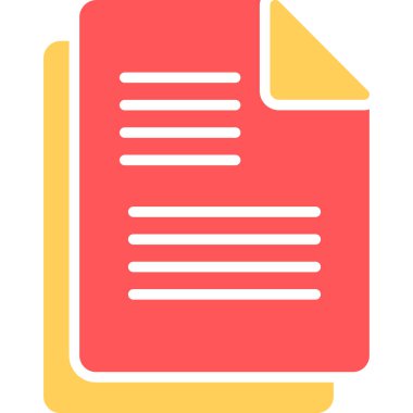 Belge. Web simgesi basit illüstrasyon