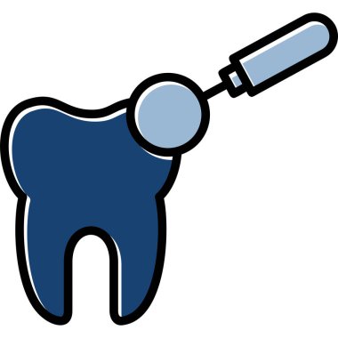 Diş simgesi, basit vektör çizim