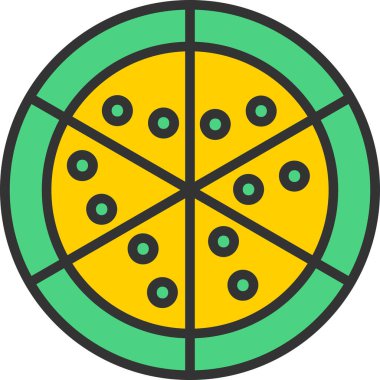 Pizza ikonu. özet vektörü