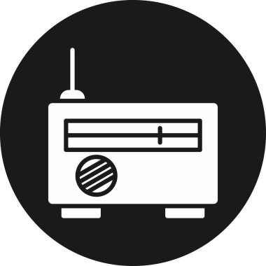 Radyo. Web simgesi basit illüstrasyon
