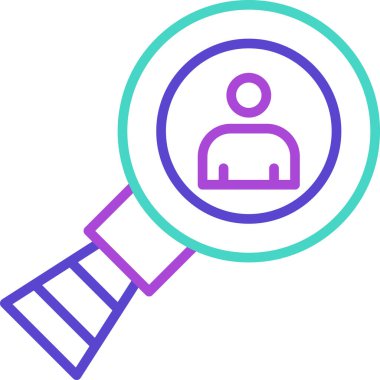 Arama simgesi, basit vektör illüstrasyon tasarımı