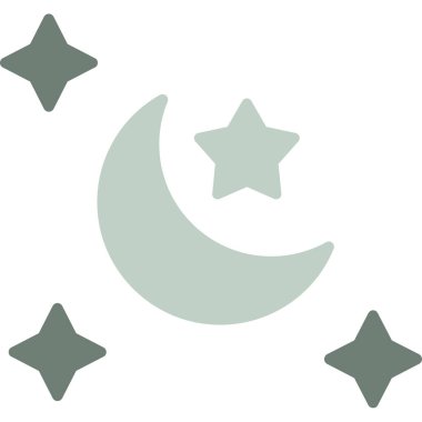Ay yıldızları simge vektör illüstrasyonu
