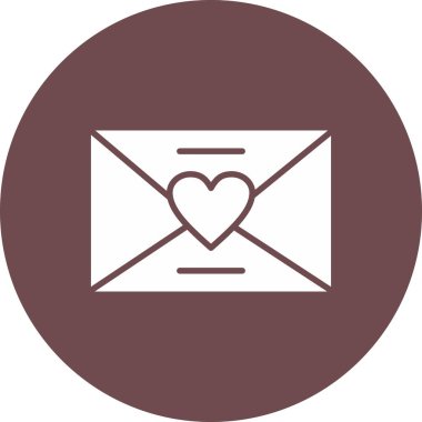 aşk harfi simgesi vektör illüstrasyonu