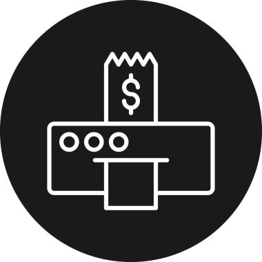 Bir dolar simgesinin vektör illüstrasyonu