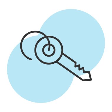 Anahtar simgesi vektör illüstrasyonu