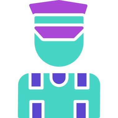 Man avatar simgesi vektör illüstrasyonu