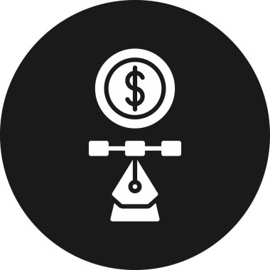 Arkaplanda dolar simgesi izole edildi