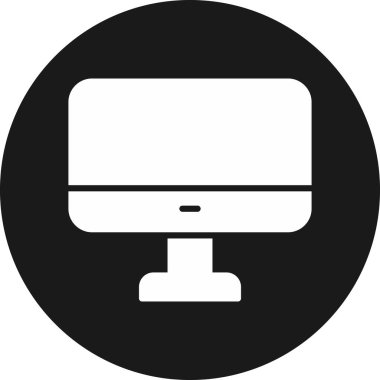 Monitör simgesini. Monitör vektör simgesi web için basit örnek