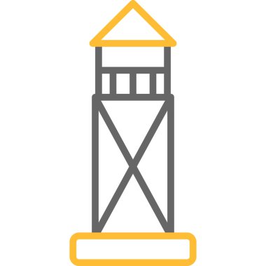 Deniz feneri. Web simgesi basit tasarım