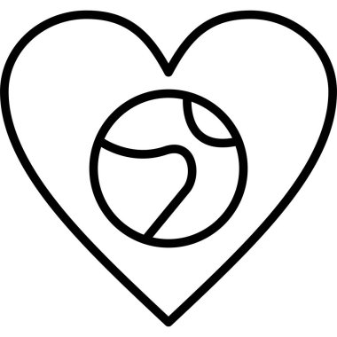 top kalp simgesi, çizgi biçimi