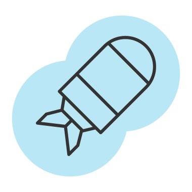 Hava balonu vektör simgesi. düzenlenebilir çizgi.