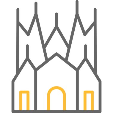 bina simgesi, vektör illüstrasyonu