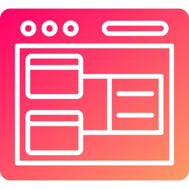 Web sayfası ikon vektör illüstrasyonu