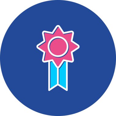 Bir çiçek simgesinin vektör illüstrasyonu