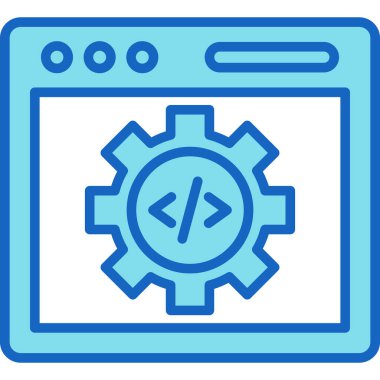 Web geliştirme simgesi vektör illüstrasyonu