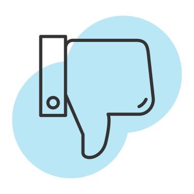 Hoşlanmıyorum. Web simgesi basit illüstrasyon