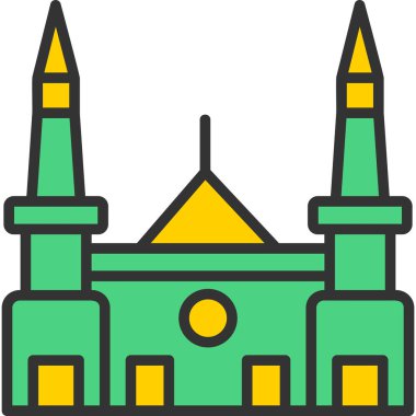 Cami. Web simgesi basit illüstrasyon