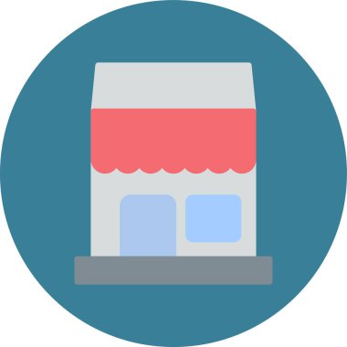Dükkan. Web simgesi basit illüstrasyon