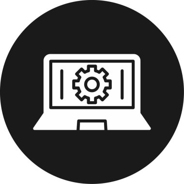 Web ayarı simgesi. düz dizayn.