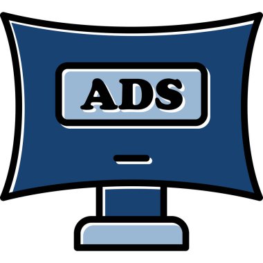 Reklam pazarlama reklam simgesi - taslak biçimi