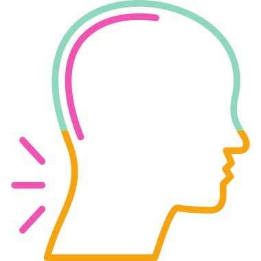 beyin ikonu vektör illüstrasyonu