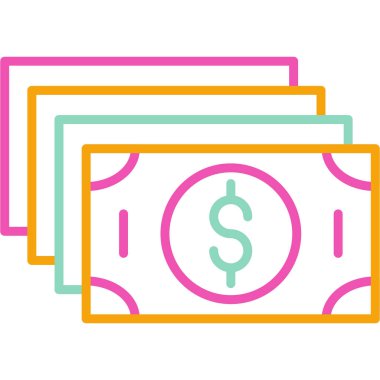 Dolar simgesi vektör illüstrasyonu