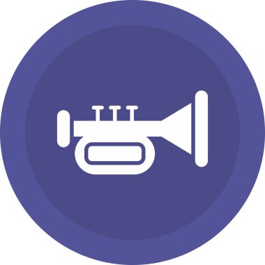 Trompet. Web simgesi basit illüstrasyon