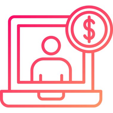 Dolar simgesi vektör illüstrasyonu