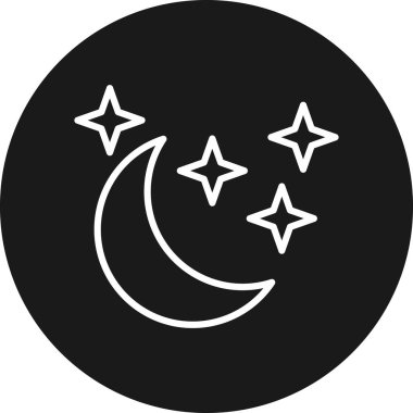 Ay. Web simgesi basit illüstrasyon