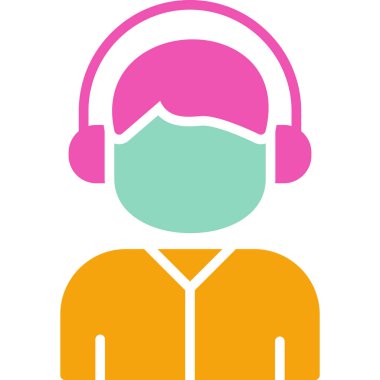 Kulaklık. Web simgesi basit illüstrasyon