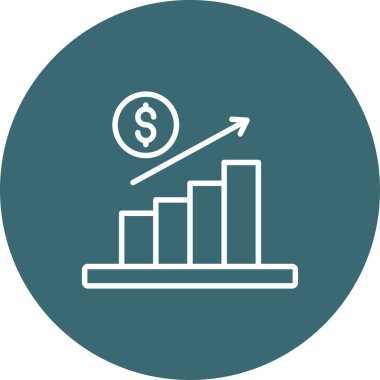 büyüme vektörü simgesi modern basit soyut çizim