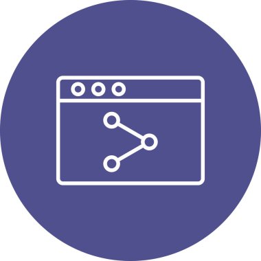 tarayıcı simgesi vektör illüstrasyonu