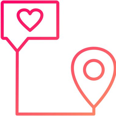 Haritalardaki konum haritası konum simgesi - navigasyon kategorisi