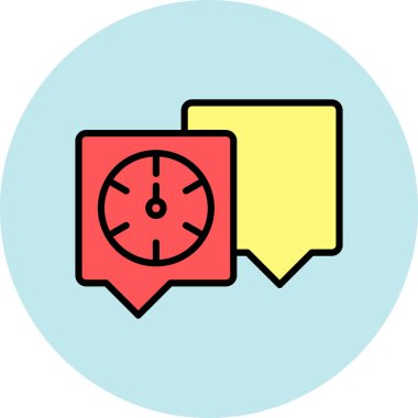 Zaman yönetimi simgesi vektör illüstrasyonu