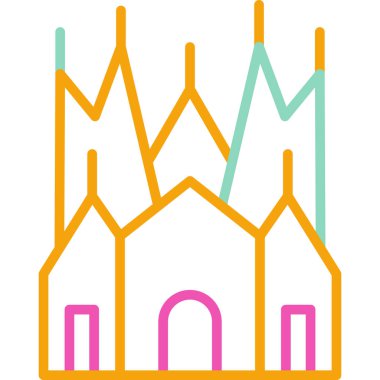 Bina. Web simgesi basit illüstrasyon