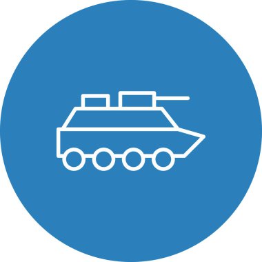 Tank ikonunun çizimi. biçim.