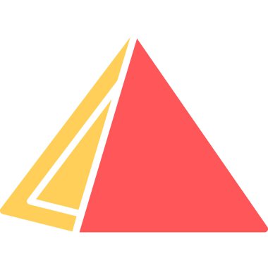 Bir üçgen simgesinin vektör illüstrasyonu